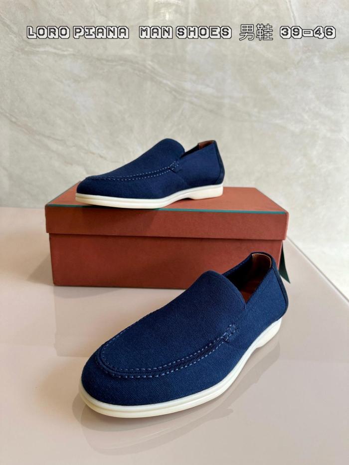 Loro Piana Summer Walk Casual Shoes Men's Marine Blue