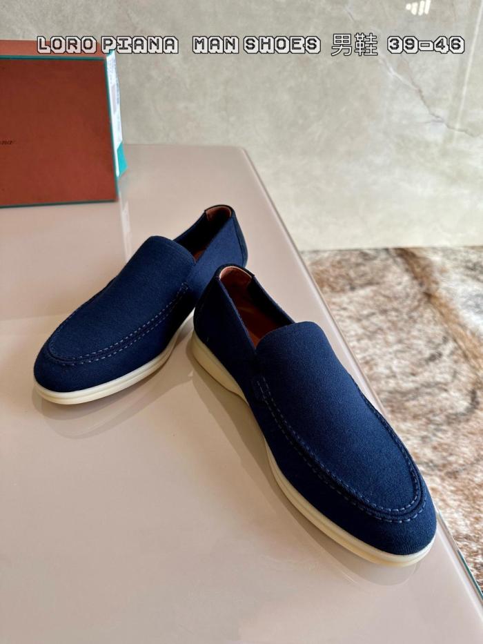 Loro Piana Summer Walk Casual Shoes Men's Marine Blue