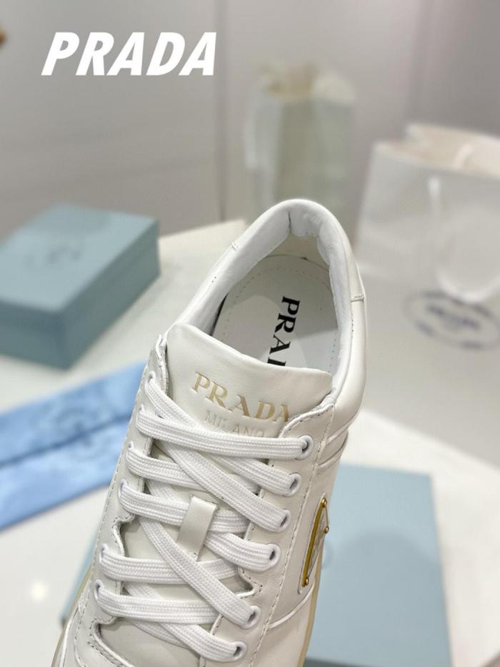 Prada Downtown nappa leather sneakers Ivory