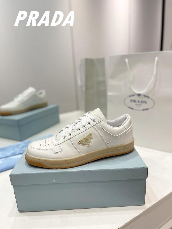 Prada Downtown nappa leather sneakers Ivory
