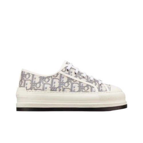 DIOR Walk'n'Dior Platform Shoes Low Top Stylish Skateboarding Shoes Women's Gray