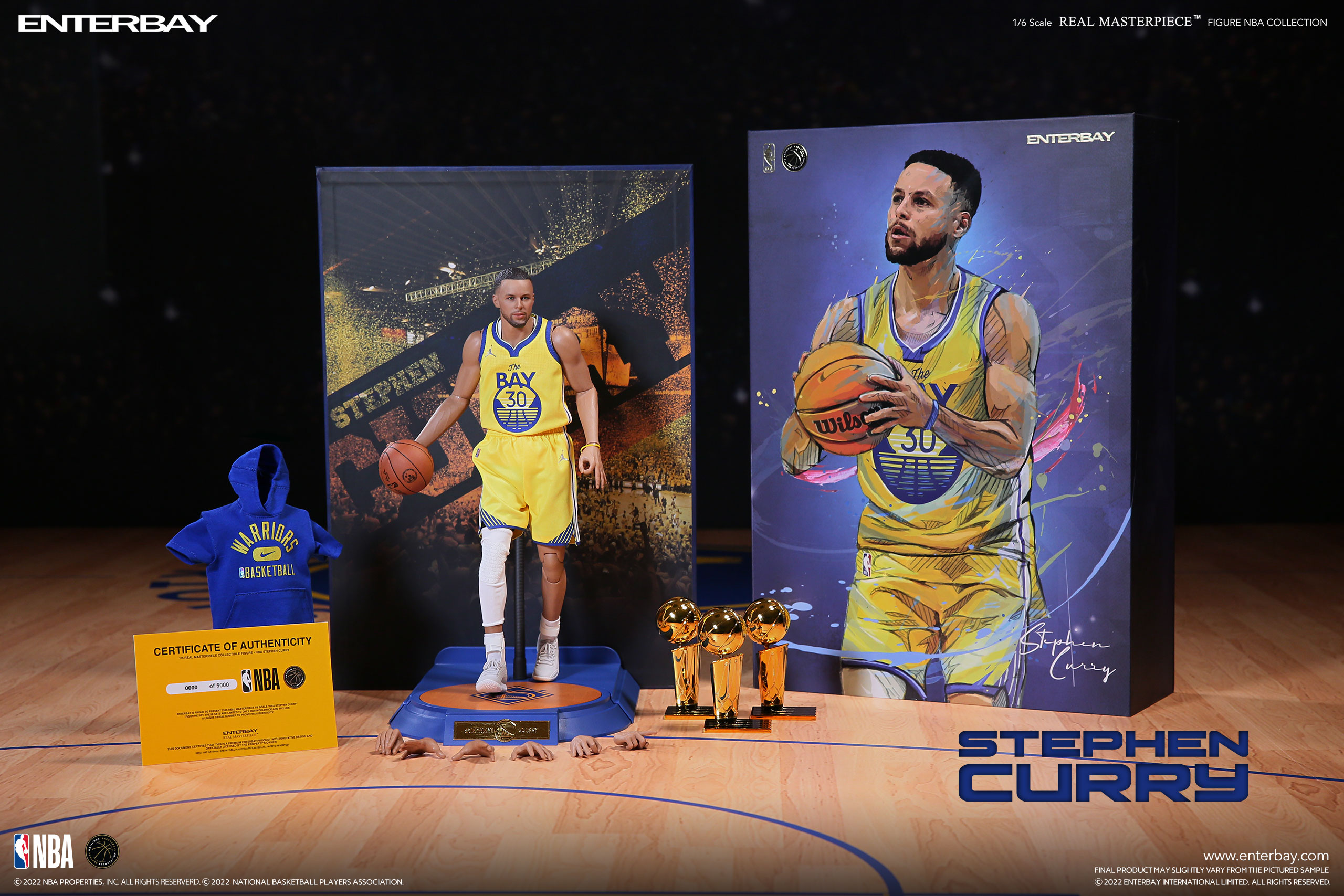 US$ 309.00 - Enterbay 1/6 RM-1086 NBA Real Masterpiece Stephen