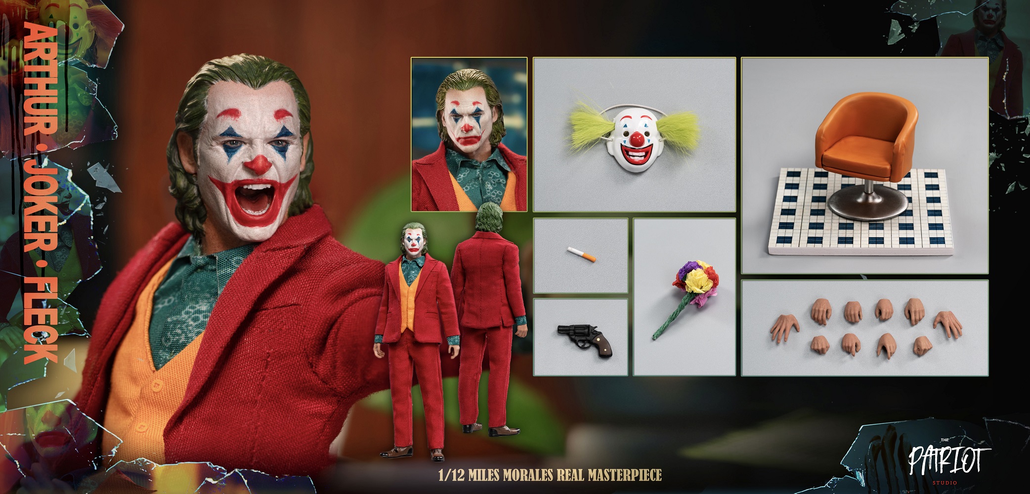 US$ 130.00 - Patriot Studio 1/12 Arthur Joker Fleck Deluxe