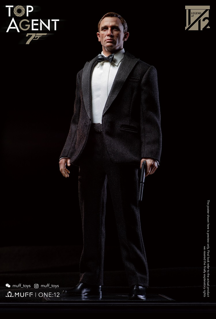 MUFF TOYS MF06 ジェームズ・ボンド 007 1/12フィギュアDX 1/12 Scale Muff Toys MF06 - 007 James Bond Daniel Craig