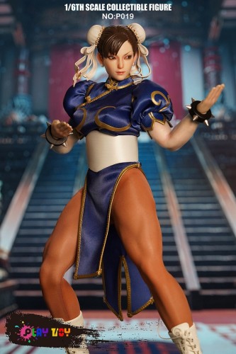 (In Stock)PLAY TOY 1/6 Goddess of Fighting P019 Street Fighter Chun-Li Seamless Figure