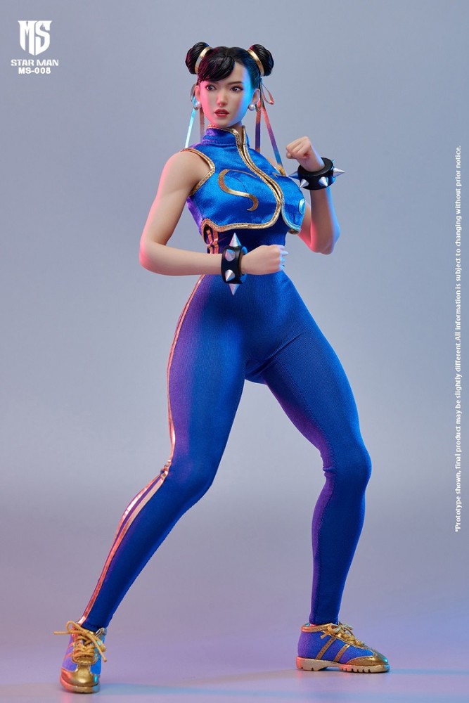 (In Stock)STAR MAN 1/6 Female Fighter Chun-li Seamless Action Figure MS008AB
