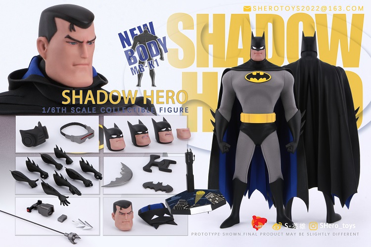 S-HERO SH005 1/6 Animation Bat Dark Hero Man Collectible