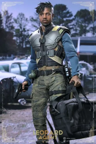 (In Stock)DAF Toys Black Panther Erik Killmonger 1/6 Leopard Agent  Action Figure F018