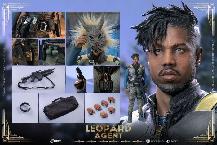 US$ 206.00 - (In Stock)DAF Toys Black Panther Erik Killmonger 1/6 Leopard  Agent Action Figure F018 - www.crabfigure.com