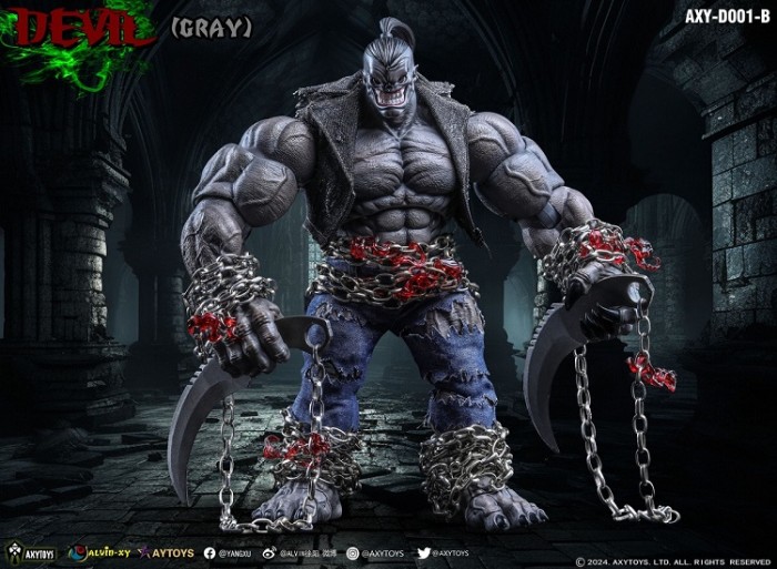 (Pre-order)AXY Toys 1/12 Grey Devil Action Figure 22cm Height AXY-D001AB