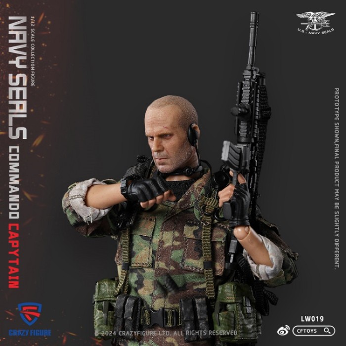 (Pre-order)CFTOYS 1/12 SEAL Special Assault Team-Captain Crazy Figure LW019