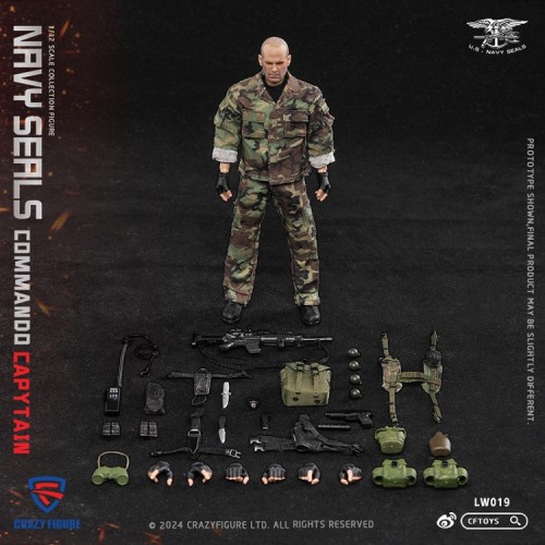 (Pre-order)CFTOYS 1/12 SEAL Special Assault Team-Captain Crazy Figure LW019