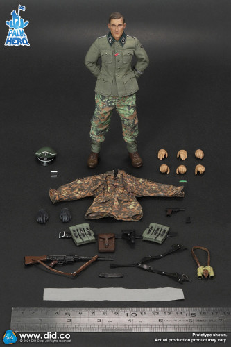 (Pre-order)DID XD80024 1/12 Palm Hero Series WWII German 12th Panzer Division Infantry Lieutenant – Rainer 6 inch Action Figure