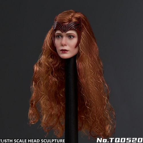(Pre-order)TT Toys Scarlet Witch Hair Transplant 1/6 Head Sculpture (Including Mask)