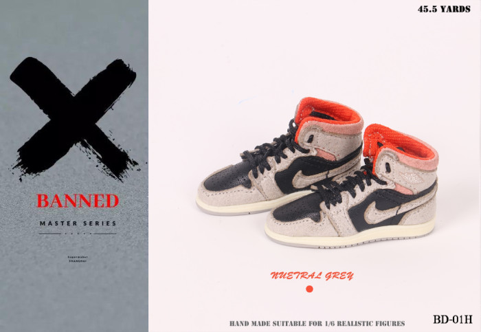 (In Stock) Banned 1/6 Handmade Realistic Sneakers BD-01A/B/C/D/E/F/G/H