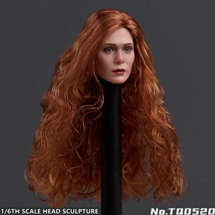 (Pre-order)TT Toys Scarlet Witch Hair Transplant 1/6 Head Sculpture (Including Mask)