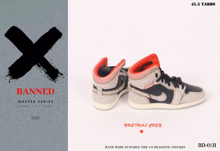 (In Stock) Banned 1/6 Handmade Realistic Sneakers BD-01A/B/C/D/E/F/G/H