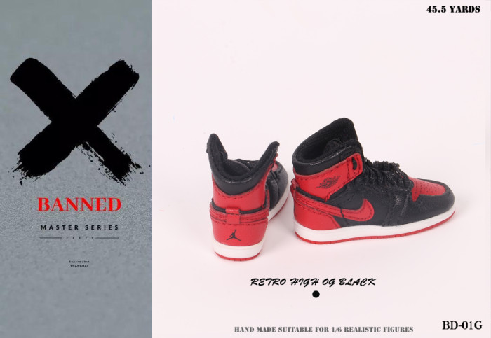 (In Stock) Banned 1/6 Handmade Realistic Sneakers BD-01A/B/C/D/E/F/G/H