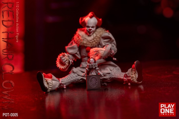 (In Stock)Play One Twelve IT Pennywise 1/12 The Red Hair Clown Realistic Figure POT-0005
