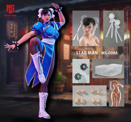 (In Stock)STAR MAN 1/6 Female Fighter Chun-li Seamless Action Figure MS008AB