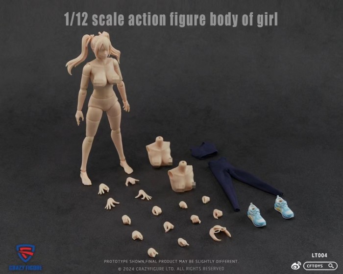 (Pre-order)CFTOYS 1/12 Female Nude Body Crazy Figure LT004