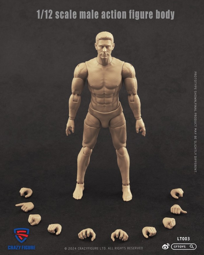 CFTOYS 1/12 Male Nude Body Crazy Figure LT003