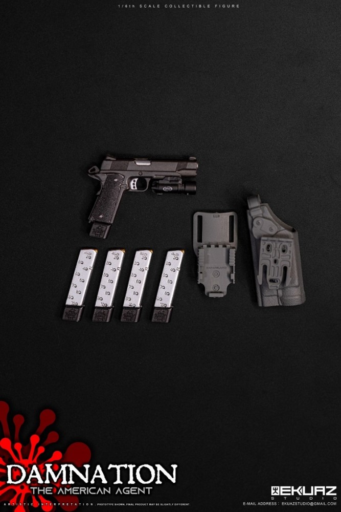 (In Stock)EKUAZ STUDIO EKS09 1/6 DAMNATION - THE AMERICAN AGENT REALISTIC FIGURE