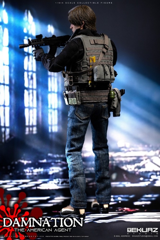 (In Stock)EKUAZ STUDIO EKS09 1/6 DAMNATION - THE AMERICAN AGENT REALISTIC FIGURE