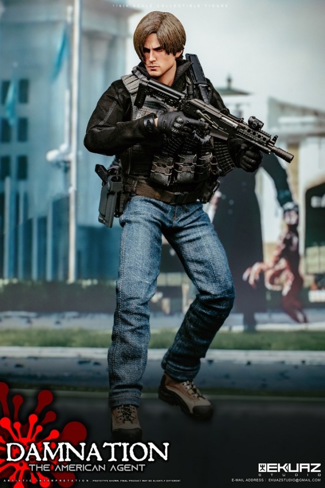 (In Stock)EKUAZ STUDIO EKS09 1/6 DAMNATION - THE AMERICAN AGENT REALISTIC FIGURE