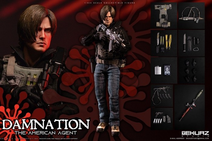 (In Stock)EKUAZ STUDIO EKS09 1/6 DAMNATION - THE AMERICAN AGENT REALISTIC FIGURE