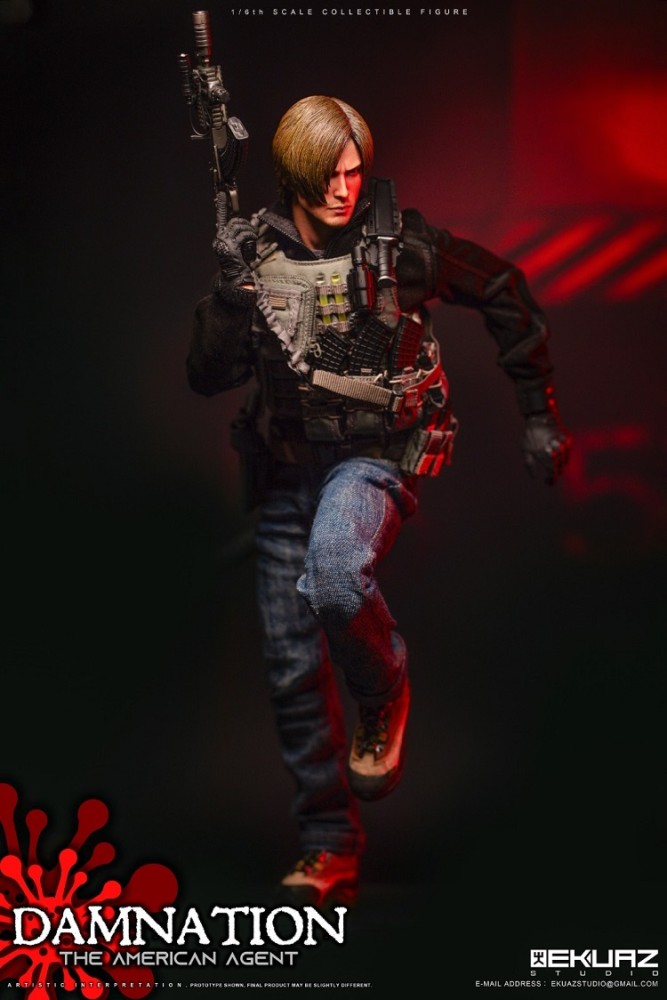 (In Stock)EKUAZ STUDIO EKS09 1/6 DAMNATION - THE AMERICAN AGENT REALISTIC FIGURE