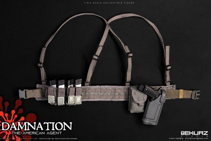 (In Stock)EKUAZ STUDIO EKS09 1/6 DAMNATION - THE AMERICAN AGENT REALISTIC FIGURE