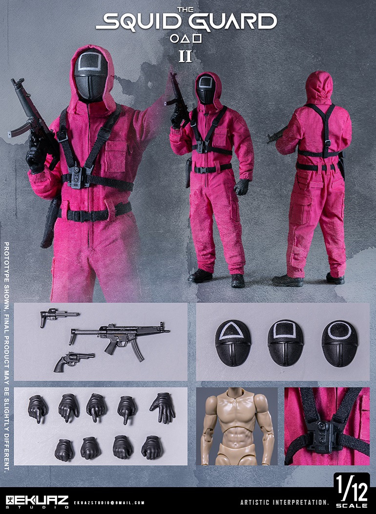 SQUID GAME マスク付きガードフィギュアセット US$ 15.00 - (Pre-order)EKUAZ STUDIO Squid Game EKS08 1/12 The Game