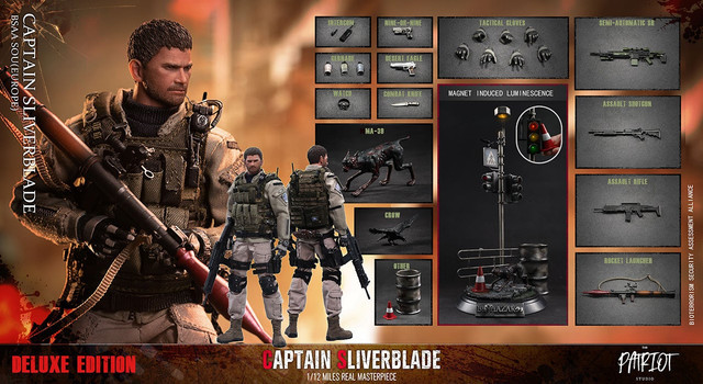 (In Stock)Patriot Studio 1/12 Captain Sliverblade BSAA Chris Redfield Realistic Figure