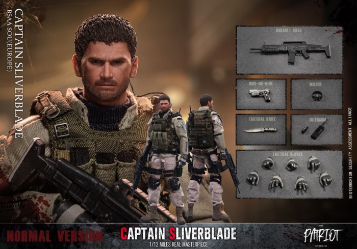 (In Stock)Patriot Studio 1/12 Captain Sliverblade BSAA Chris Redfield Realistic Figure