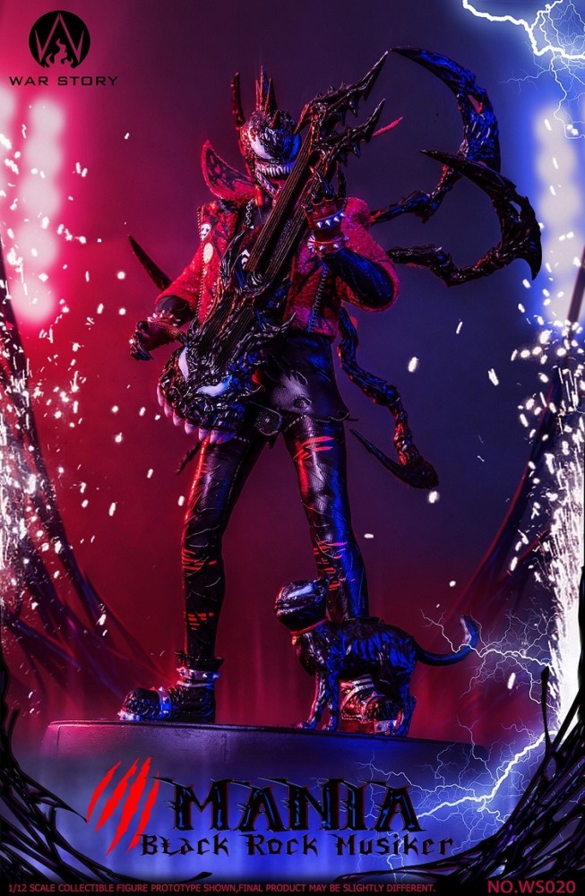 (Pre-order)War Story 1/12 Black Rock Musician Mania Realistic Figure WS020