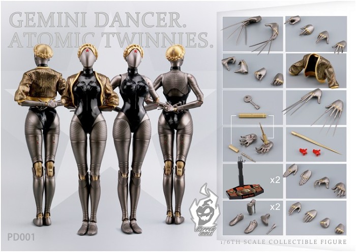 (Pre-order)Pepper Doll 1/6 Gemini Dancer&Atomic Twinnie Set Movable Figure PD001