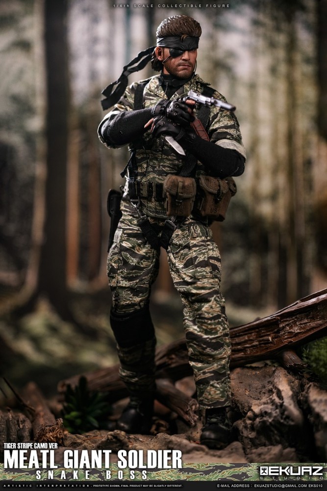 (Pre-order)EKUAZ STUDIO EKS010 1/6 MEATL GIANT SOLDIER SNAKE BOSS TIGER STRIPE CAMO VER REALISTIC FIGURE