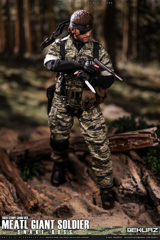 (Pre-order)EKUAZ STUDIO EKS010 1/6 MEATL GIANT SOLDIER SNAKE BOSS TIGER STRIPE CAMO VER REALISTIC FIGURE