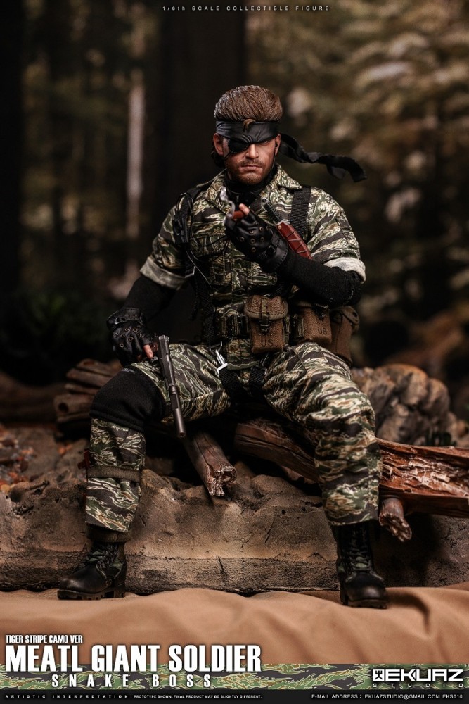(Pre-order)EKUAZ STUDIO EKS010 1/6 MEATL GIANT SOLDIER SNAKE BOSS TIGER STRIPE CAMO VER REALISTIC FIGURE