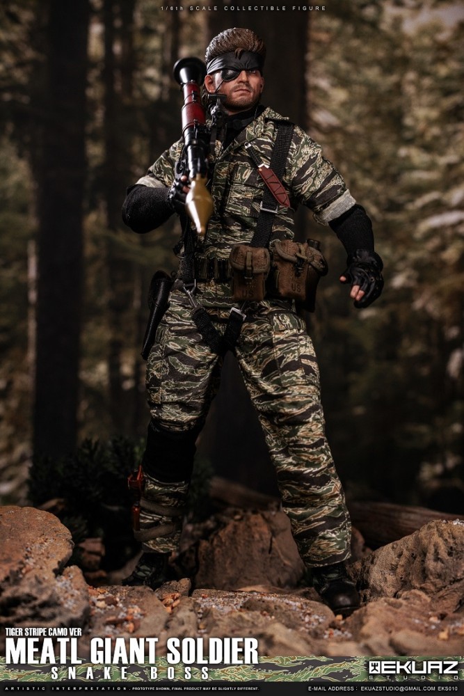 (Pre-order)EKUAZ STUDIO EKS010 1/6 MEATL GIANT SOLDIER SNAKE BOSS TIGER STRIPE CAMO VER REALISTIC FIGURE