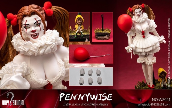 (Pre-order)WHY STUDIO Resurrection Female Clown Pennywise Realistic Figure WS021