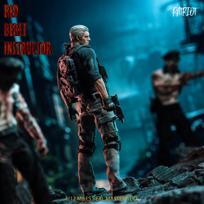 (In Stock)Patriot Studio Jack Krauser 1/12 Red Beret Instructor Type-A Movable Figure