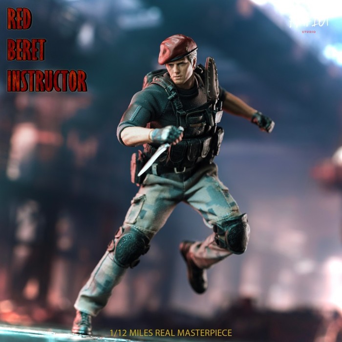 (In Stock)Patriot Studio Jack Krauser 1/12 Red Beret Instructor Type-A Movable Figure