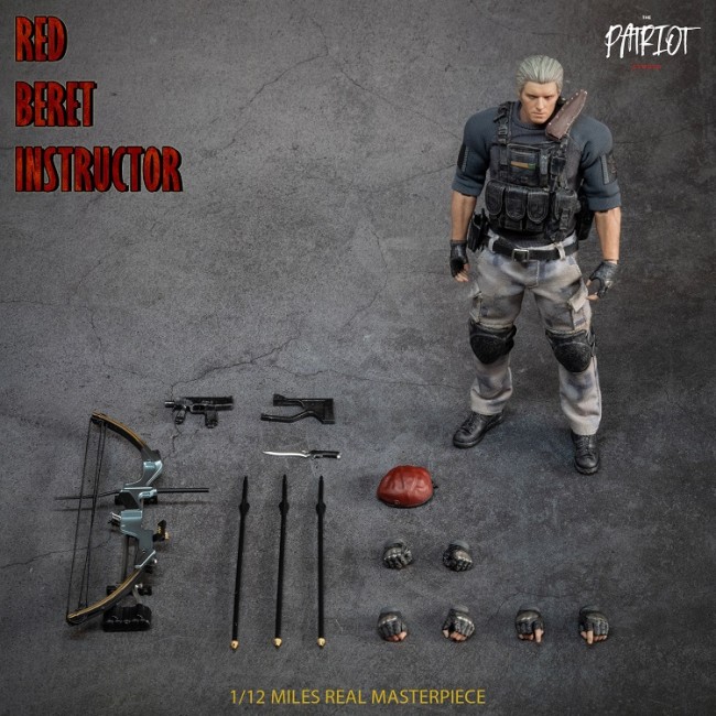 (In Stock)Patriot Studio Jack Krauser 1/12 Red Beret Instructor Type-A Movable Figure
