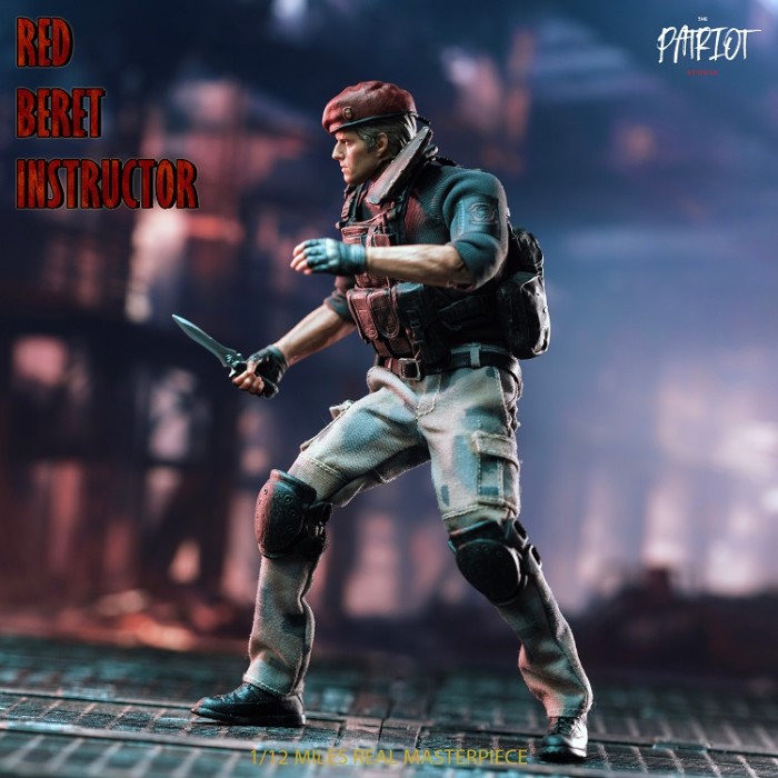 (In Stock)Patriot Studio Jack Krauser 1/12 Red Beret Instructor Type-A Movable Figure