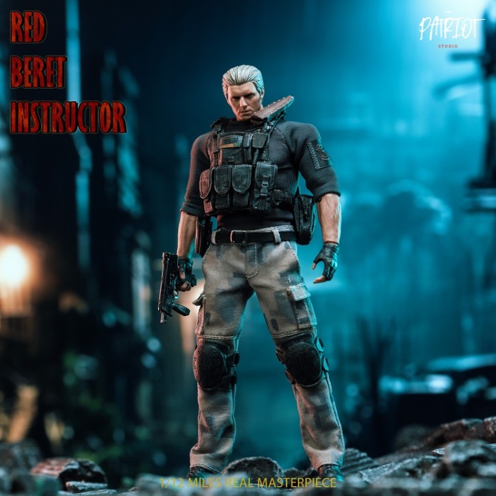 (In Stock)Patriot Studio Jack Krauser 1/12 Red Beret Instructor Type-A Movable Figure