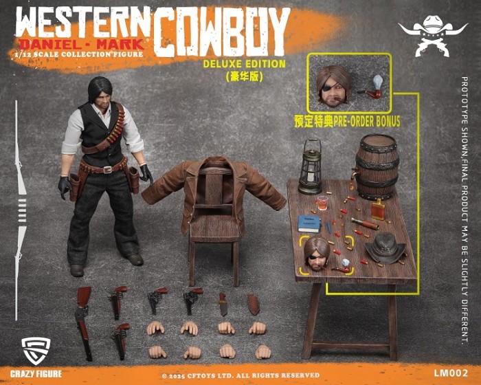 (Pre-order)CFTOYS Western Cowboy 1/12 Daniel Mark 6 Inch Movable Figure LM002