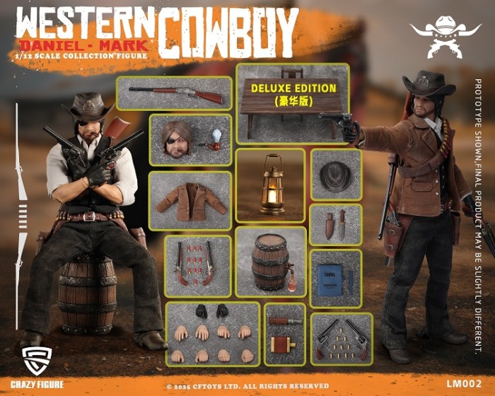(Pre-order)CFTOYS Western Cowboy 1/12 Daniel Mark 6 Inch Movable Figure LM002