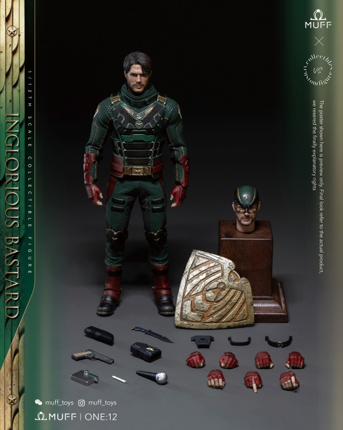 (Pre-order)MUFF×V.collectibles 1/12 Inglorious Bastard 6 Inch Action Figure MF08
